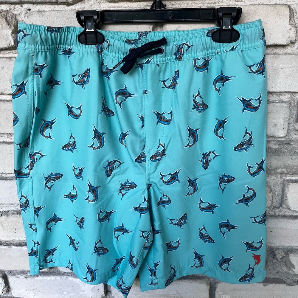 Boys Salt Life Blue Nautical Swim Trunks